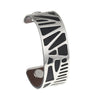 Plam Tree Bangle Arm Cuff Leather Bracelet Stainless Steel Bracelet Argent Interchangeable Reversible 25mm Leather Band