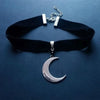 Crescent Moon Choker Thick Black Velvet With Jewelry large Charm Gothic Witchy Punk Creative Gift Pendant 2021 New