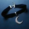 Crescent Moon Choker Thick Black Velvet With Jewelry large Charm Gothic Witchy Punk Creative Gift Pendant 2021 New