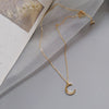 Crescent Moon Pendants Necklaces Simple Jewelry For Women Gold Color Clavicle Chain Collares Collier Femme
