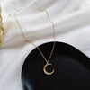 Crescent Moon Pendants Necklaces Simple Jewelry For Women Gold Color Clavicle Chain Collares Collier Femme