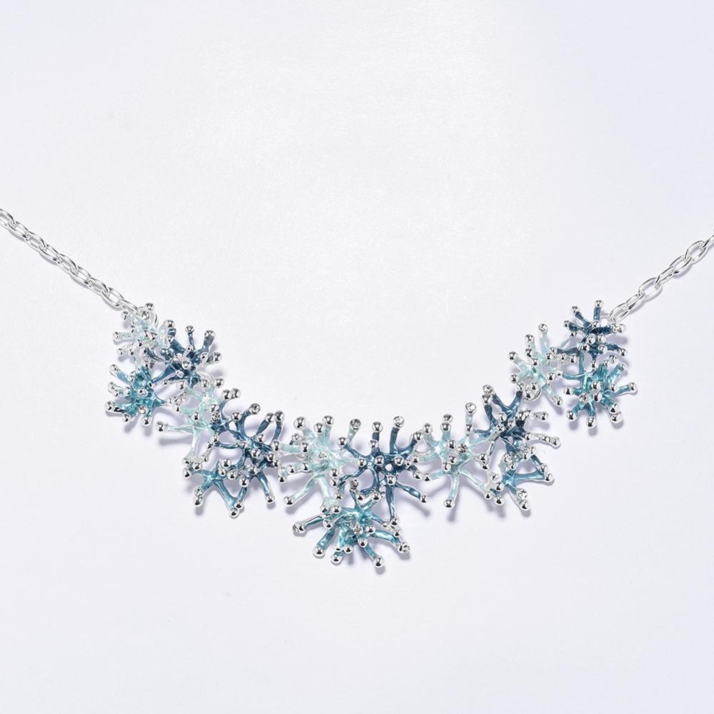 Cring Coco 2021  Unique Design Coral Shape Necklaces for Women Female Trendy  Enamel Alloy Choker Necklace Girls