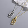 Cross Buckle Gold Pendant Female Necklaces For Women 925 Stamp Silver Color 18Inch Chain  Jewelry Gift Jewellery
