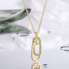 Cross Buckle Gold Pendant Female Necklaces For Women 925 Stamp Silver Color 18Inch Chain  Jewelry Gift Jewellery
