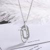 Cross Buckle Gold Pendant Female Necklaces For Women 925 Stamp Silver Color 18Inch Chain  Jewelry Gift Jewellery