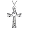 Cross Heart Pendants Female Aesthetic Silver Color Necklace  Quality Jewelry For Women  Items GaaBou