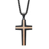 Cross Jewelry  Stainless Steel Multi Small Rhombus Contrast Black Blue Pendant for Men and Women 48*29mm