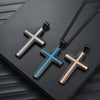 Cross Jewelry  Stainless Steel Multi Small Rhombus Contrast Black Blue Pendant for Men and Women 48*29mm