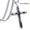 Cross Necklace Women Men Stainless Steel Christian Charm Necklace Boys Girls Punk Hip Hop Friendship Jewelry Gifts