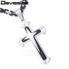 Cross Pendant Necklaces for Men Stainless Steel 3 Layer Knight Cross Mens Necklace Chain Silver Gold Black DDLKP179