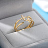 Cross Rings for Women Adjustable Gothic Cubic Zirconia Ring 2023 Trend Aesthetic Jewelry Wedding Band Gift anillos mujer