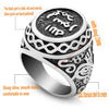 Cross-border jewelry vintage religious men's ring arabic ancient stainless steel ring