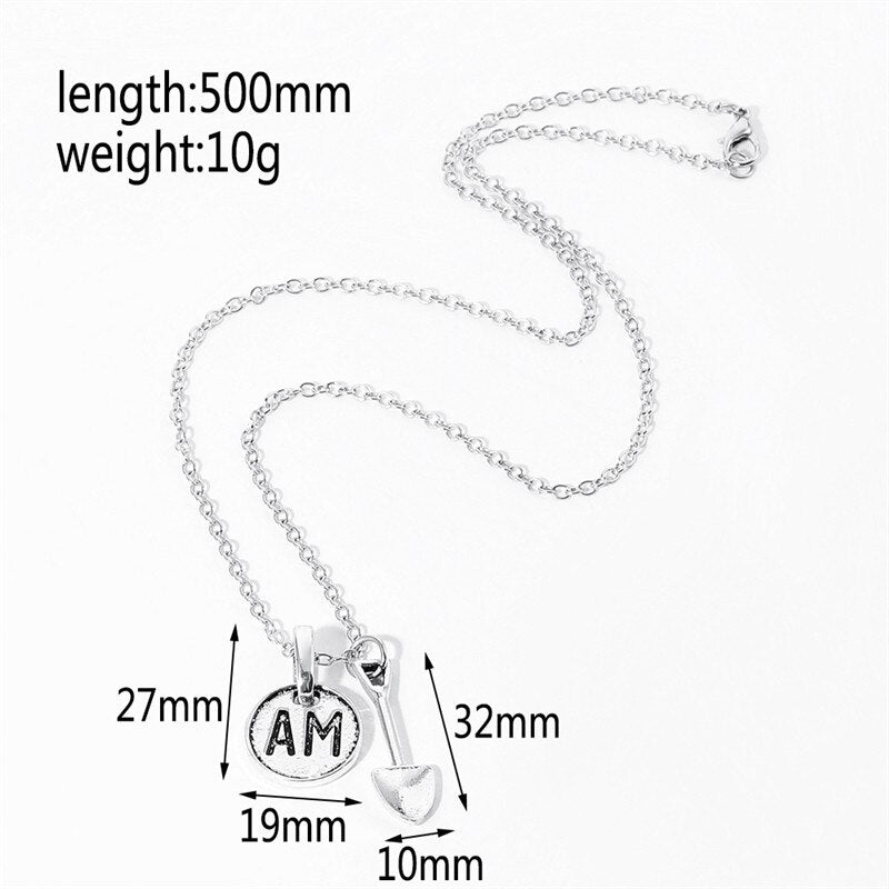 Crown Mini Tea Spoon Vintage Royal Alice Snuff Ibiza Festival Necklace Pendant Whith AM Accessories Men Women Choker Necklace