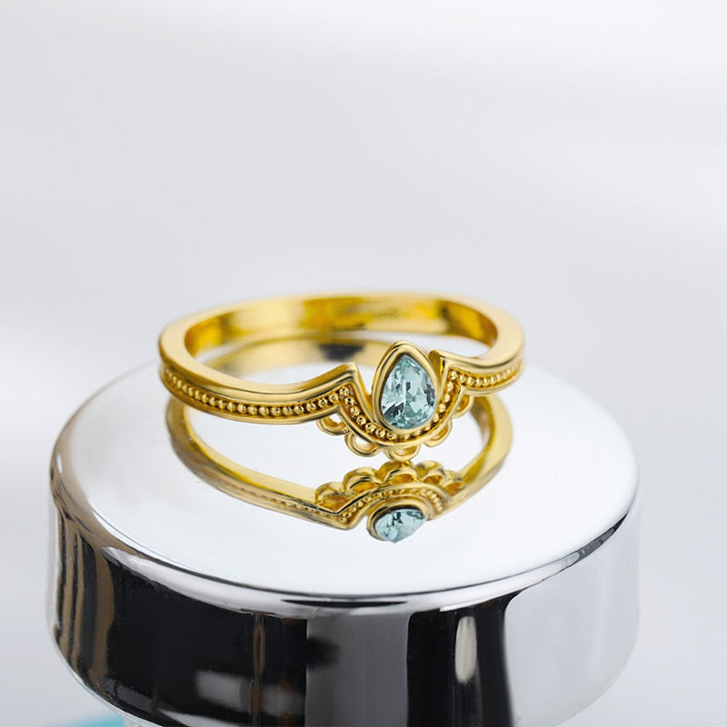 Crown Rings for Women Stainless Steel Cubic Zirconia Couple Ring Vintage Crystal Aesthetic Jewelry Wedding Birthday Gift anillos