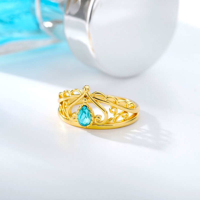 Crown Rings for Women Vintage Stainless Steel Crystal  Ring Female 2023 Wedding Band Cubic Zirconia Jewelry Gift