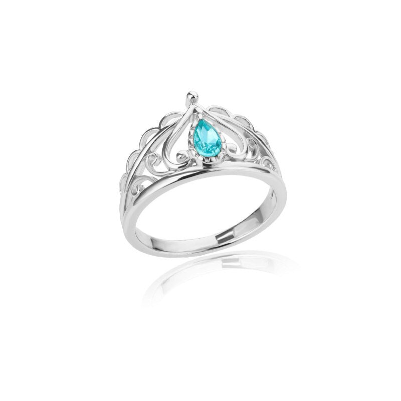 Crown Rings for Women Vintage Stainless Steel Crystal  Ring Female 2023 Wedding Band Cubic Zirconia Jewelry Gift
