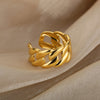 Crude Chain Rings for Women Men Stainless Steel Geometric Twisted Wedding Couple Ring Vintage Party Jewerly Gift anillos mujer