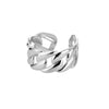 Crude Chain Rings for Women Men Stainless Steel Geometric Twisted Wedding Couple Ring Vintage Party Jewerly Gift anillos mujer