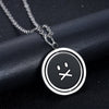 Crying Face Necklace Reversible  Hip Hop Pendant Necklaces Girl Jewelry Black Color