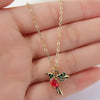Crystal Animal Hummingbird Necklaces  Gold Color Clavicle Chain Swallow Birds Necklaces & Pendants collares joyeria mujer