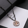 Crystal Beaded Necklaces for Women Statement Tree of Life Pendant Stainless Steel Necklace Trend Jewelry 2022