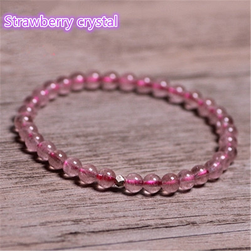 Crystal Bracelet Amethyst Rose Quartz Rutilated Moon Stone Malachite Citrine Peridot Aquamarine Garnet Lapis lazuli Morganite