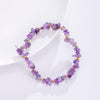 Crystal Bracelet Irregular Natural Stone Bracelet Beads Chip Jewelry Amethyst Aquamarine Rose Quartz Wristband Bangles for Women