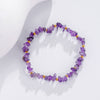 Crystal Bracelet Irregular Natural Stone Bracelet Beads Chip Jewelry Amethyst Aquamarine Rose Quartz Wristband Bangles for Women