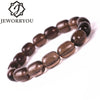 Crystal Bracelet Men 12x13mm Smoky Quartz Male Bracelet Fashion Jewelry 2020 Women Bracelet Natural Stone Beads