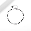 Crystal Evil Eye Pendant Bracelets Stainless Steel Black Bead Chain Gold Silver Color Bracelet For Woman Girls Charms Jewelry