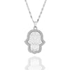 Crystal Hamsa Hands Necklace For Women Gold Silver Plated Hollow Fatima Choker Necklaces Trend Jewelry Gift for Year 2022