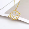 Crystal Hollow Universe Planet Star Pendant Necklace For Women Gold Silver Color Chain Necklaces Collar Collier Jewelry Gift