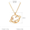 Crystal Hollow Universe Planet Star Pendant Necklace For Women Gold Silver Color Chain Necklaces Collar Collier Jewelry Gift