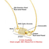 Crystal Lock Necklace For Women Stainless Steel Gold Color Necklaces Pendants Choker 2023 Trend Jewerly Collares Mujer