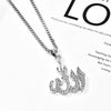 Crystal Pendant Necklace Gifts Sweater Chain Necklaces Gifts Allah Gold Plating Necklace Chain Simulated Anchor Islamic