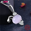 Crystal Pendant Necklace Woman 925 Sterling Silver 18 inches Box Chain Female Necklace Charm Jewelry