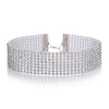Crystal Rhinestone Choker Necklace Women Wedding Accessories Silver Color Chain Stretch Punk Gothic Jewelry Collier Femme