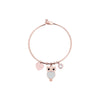 Crystal Simple Heart Owl Stainless Steel Bracelets Bangle For Women Rose Gold Silvery Animal Owl Charms Jewellery 2022