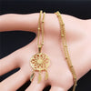 Crystal Stainless Steel Dreamcatcher Necklace Women Flower of Life Bohemia Charm Necklaces Boho Jewelry colgante N8010S05