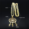 Crystal Stainless Steel Dreamcatcher Necklace Women Flower of Life Bohemia Charm Necklaces Boho Jewelry colgante N8010S05