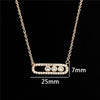 Crystal Stainless Steel Necklaces CZ Beads Choker Pendant Necklace For Women Dainty Gold Chain Friend Gift BFF Jewelry