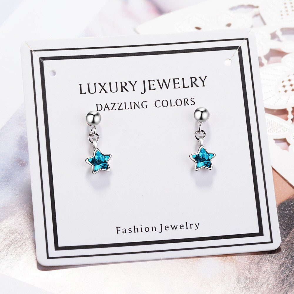 Crystal Star Earrings For Women Korean Stud Earrings 2022 Trend Designer Jewelry Accessories  GaaBou