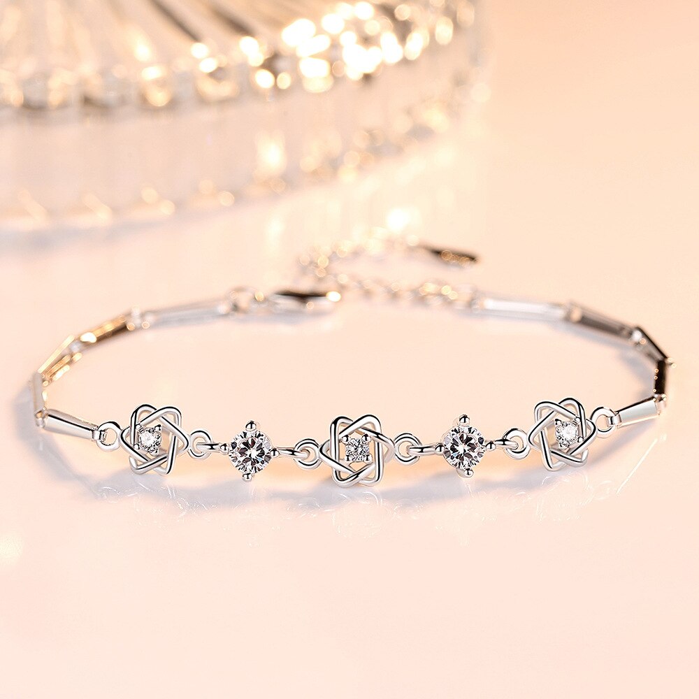 Crystal Star Women's Bracelet on Hand Aesthetic Jewelry Ladies 2022 Trend   Items GaaBou Christmas