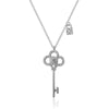 Crystal Vintage Lock Key Pendant Necklace Women Light  woman rhinestone necklaces Dress Jewelry