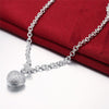 Crystal heart pendant 925 Sterling Silver Bracelet necklace for women wedding Party wedding accessories Gift Jewelry set