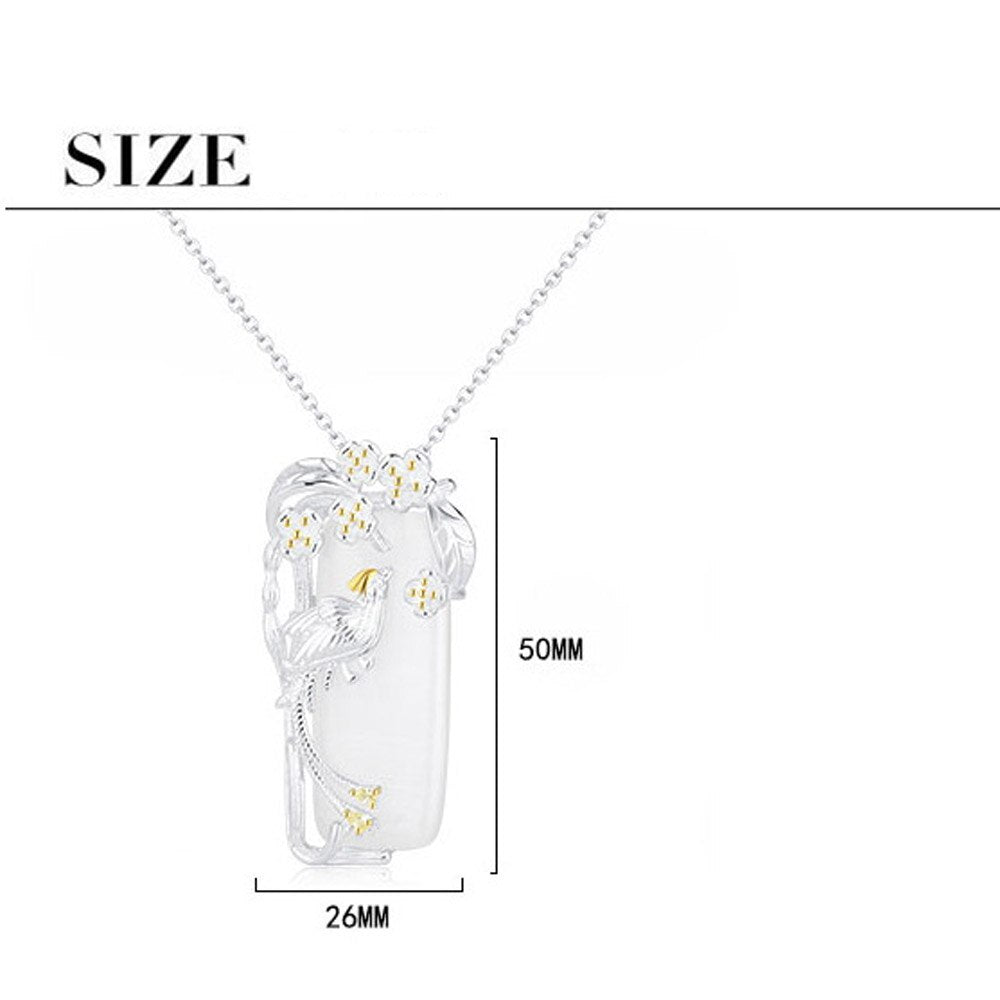 Crystals Flower Pendant Female Necklaces For Women 925 Stamp Silver Color 18Inch Chain  Jewelry Gift 2022