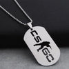 Csgo Pendant Necklace hollow stainless steel dog brand CS go Necklace men's game hip hop party Necklace Jewelry