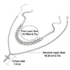 Cuban Link Chain Necklace Set Cross Pendant Jewelry for Women Rhinestone Choker Luxury  Jewellery