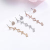 Cubic Zircon Heart AMORE Letter Drop Earrings for Women Korean Earrings 2022 Trendy Jewelry Female Accessorie 11.11