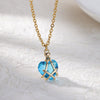 Cubic Zirconia Heart Pendant Necklace for Women Gold Plated Chains Stainless Steel Zircon Necklaces 2023 Trend Jewelry collares